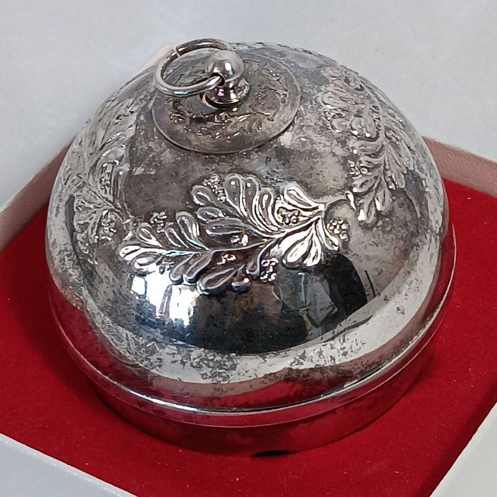 Towle 1979 Silverplate Christmas Bell Ornament #3128 First in Series Damaged Box